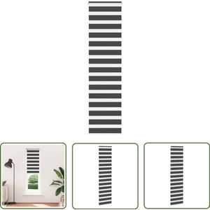 vidaXL Zebra Rolgordijn - 55x230 cm - Zwart - Transparant Zebra Rolgordijn - Zonwering - Privacy Screen - Zwarte Gordijnen - Binnen Decoratie