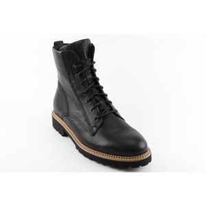 Durea - Veterboot 9722 - Zwart - Leer - Wijdte H