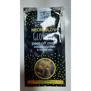 Catch & shine peel-off mask neon glow nourished & radian skin - facial masker - vochtinbrengend gezichtsmasker - oranje goud - Papaya viamine E - 10 ml