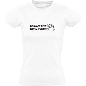 Eendje kan geen kwaad Dames T-shirt - feest - borrel - fuif - zuipen - bier - wijn - badeend