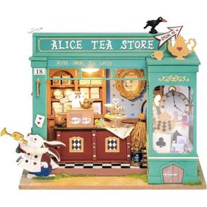 Robotime - Modelbouw - Alice's Tea store - Miniatuur bouwpakket - Houten modelbouw - hout/papier/kunststof - Modelbouw - DIY - Hout 3D puzzel - Tieners - Volwassenen - Diorama