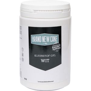 BrandNewCake® Kleurstof Gel Wit 1kg - Eetbare Voedingskleurstof - Kleurstof Bakken
