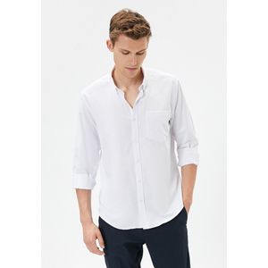 Overhemdkraag met knopen Lange mouw Langarmshirt