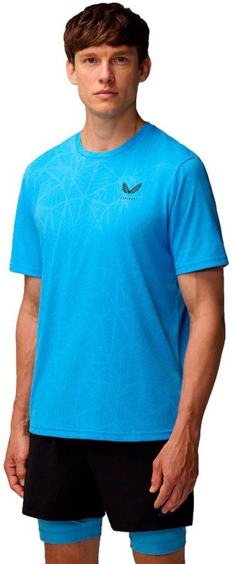Castore Flow Engineered Knit T-shirt Met Korte Mouwen Blauw XL Man