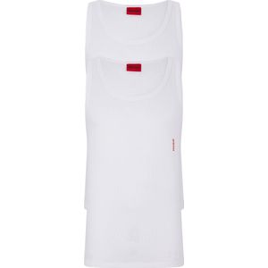 HUGO stretch tanktops slim fit (2-pack) - heren singlets O-hals - wit - Maat: M