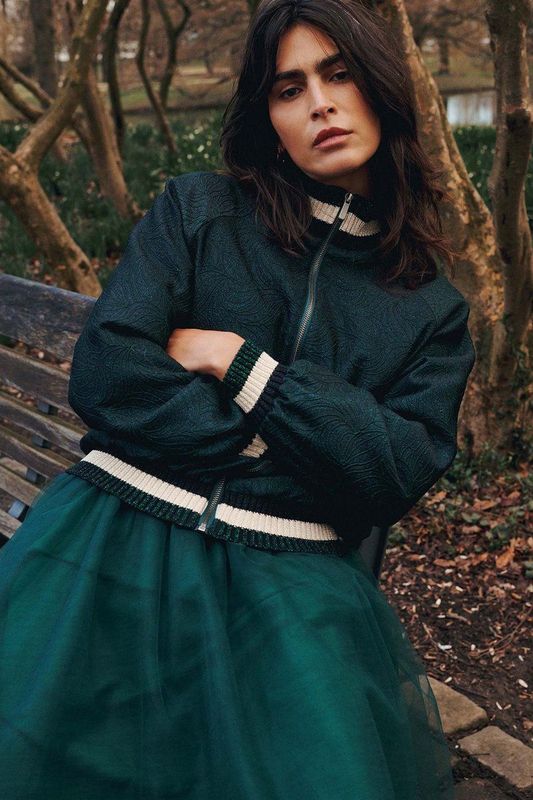 1s1273-12333 Bomber jacket Glitter