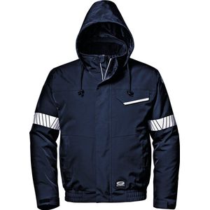 SIR SAFETY COOL TOUCH Hi Vis Reflecterend Gevoerde Werkjas HEREN Veiligheidsjas Donkerblauw - Waterdicht - Ademend