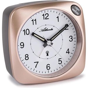 Wekker met Licht Snooze Crescendo Analoog Koper