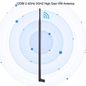 Wifi Antenna - 12dBi - Dual Band - Modem Router Antenne met RP SMA Connector