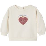 Babysweater - Hartjes - Fleece - Roze - 80% Katoen 20% Gerecycled Polyester