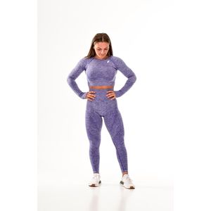 Vital sportoutfit / sportkleding set voor dames / fitnessoutfit legging + sport top (paars)
