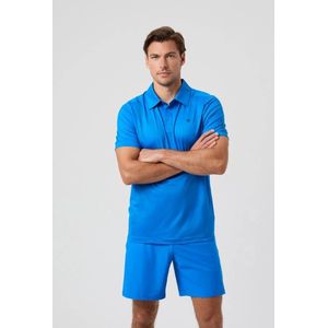 Björn Borg Ace Mesh Panel Tennis Polo Heren Electric Blue Lemonade M