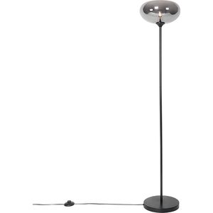 QAZQA busa - Art Deco Vloerlamp | Staande Lamp - 1 lichts - H 143 cm - Zwart - Woonkamer | Slaapkamer | Keuken
