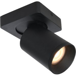 Plafondlamp Mega 1L Zwart - excl. 1x GU10 lichtbron - IP54 - Dimbaar > spots verlichting led zwart | opbouwspot led zwart | plafondlamp zwart | badkamerlamp zwart | spot badkamer zwart | opbouwspot badkamer zwart | spotje led zwart
