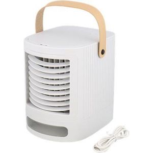 Nor-Tec AirCooler met Led-verlichting (6 kleuren) - Portable Luchtkoeler - Luchtbevochtiger - Diffuser - Koelen & Bevochten - Ventilator - 3 Snelheden - USB-aansluiting