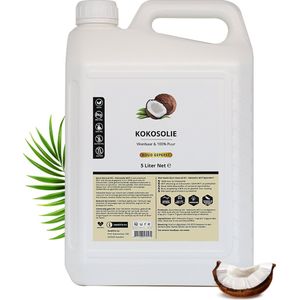 Kokosolie MCT 5 Liter Voordeelverpakking | 100% Puur en Vloeibaar | Food Grade Kwaliteit MCT Kokos Olie voor Haar, Huid en Lichaam