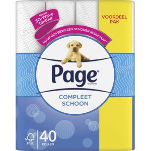 Page toiletpapier - Compleet Schoon wc papier - 40 rollen