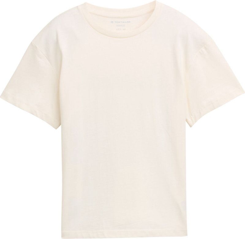 TOM TAILOR - Shirt - Blauw - Oversized - Ronde Hals - Kwartmouw