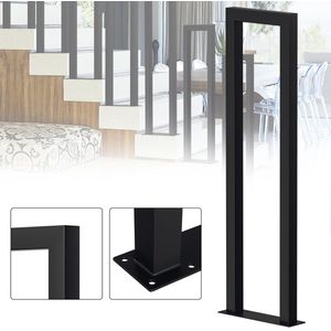 Leuning 65cm Ijzer Leuning Buiten & Binnen Trap Leuning Trap Balkon Balustrade Zwart