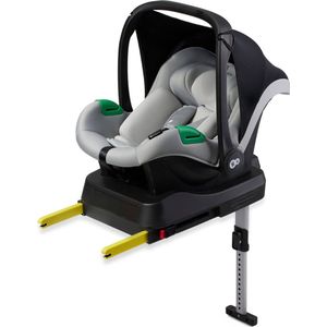 Kinderkraft MINK PRO I-size + Isofix Base - Autostoeltje 40-75 cm - vanaf de geboorte - Grijs