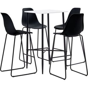 vidaXL - 5-delige - Barset - kunststof - zwart