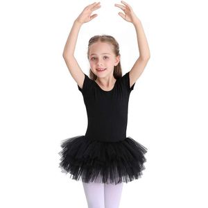 E-Ambar - Katoenen ballet kindertricot voor verkleedpartijen met tutu