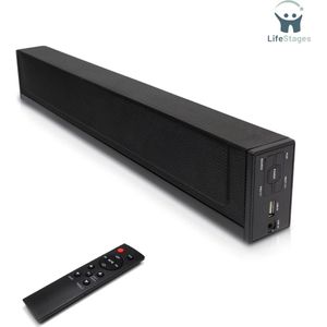 LifeStages - Soundbars Voor TV - TV-Geluidsbalk - HDMI ARC-ondersteuning, Bluetooth-Luidspreker, USB-Mediaspeler - Muurbevestiging Mogelijk