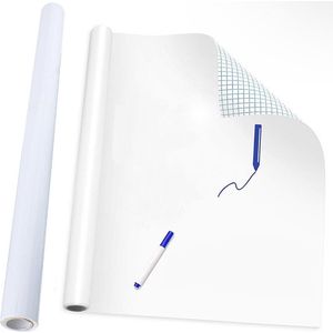 Whiteboard - folie - XL - Zelfklevend - 200 x 45cm - met stift - whiteboard sticker