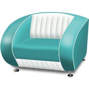 Bel Air Retro Fauteuil SF-01CB Turquoise