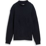 Tom Tailor Losvallende gebreide trui met opstaande kraag