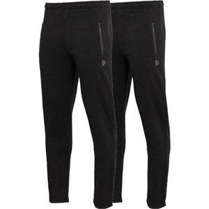 2-Pack Donnay - Joggingbroek met rechte pijp - sportbroek - Heren - Maat M - Zwart (020)