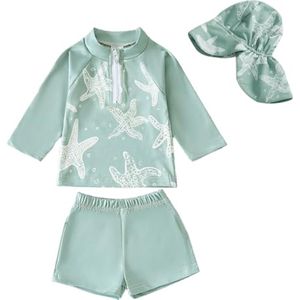 Eendelig babybadpak voor jongens met UV-bescherming en lange mouwen