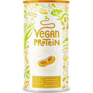Alpha Foods Vegan Proteine poeder - Eiwitpoeder goed als maaltijdshake of ontbijtshake, Plantaardige Proteine Shake van zonnebloempitten, lijnzaad, amaranth, pompoenzaad, erwten en gekiemde rijst, 600 gram voor 40 shakes, met Pindakaas smaak