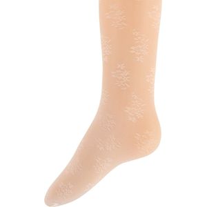 Kinderpanty Ewers - Wit met Bloempatroon - 40 DEN-92/98