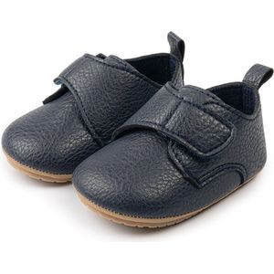 Baby schoentjes – Babyschoenen - PU Leer - Maat 18-19 - 12cm - Donkerblauw