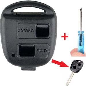 Autosleutel behuizing geschikt voor Toyota Yaris met mini schroevendraaier.