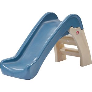 Step2 Play & Fold Jr. Glijbaan in blauw - Opvouwbare glijbaan voor peuter / kind van 1,5 tot 4 jaar - Plastic kinderglijbaan voor de tuin / buiten