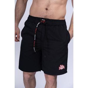 Lonsdale - Dunbeath - Beachshorts - Zwart/Wit/Rood