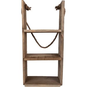 Clayre & Eef Wandrek 28x16x59 cm Bruin Hout Muurrek