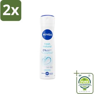 NIVEA - Deodorant Spray - Frisse Natuur - Langdurige Frisheid - 150 ml - Voordeelverpakking - 2 stuks - NIVEA deodorant - Deodorant spray