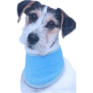 Hondenbandana - verkoelde halsband - Cool bandana - PVA - Kleur: blauw - Maat M: 38-52 cm