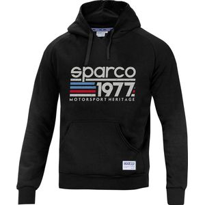 Sparco 1977 Hoodie - Stijlvolle motorsportkleding met een vleugje geschiedenis - XXL - Zwart