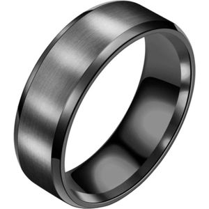 Heren ring Titanium Zwart 6mm-15mm