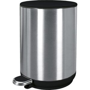 Cosmetische emmer Caletto - zwart - 5 liter - roestvrij staal - ABS bath bucket