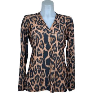 Angelle Milan – Travelkleding voor dames – Panter blouse – Ademend – Kreukvrij – Duurzame Jurk - In 5 maten - Maat XL