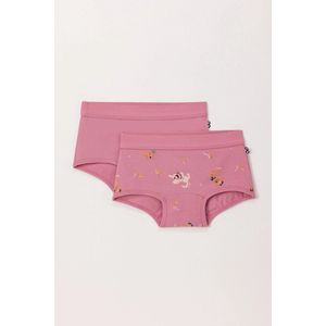 Woody duopack boxershort meisjes - roze - labradoodle all-overprint - 242-10-SHD-Z/065 - maat 92