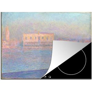 KitchenYeah® Inductie beschermer 75x52 cm - Doge's paleis gezien vanaf San Giorgio Maggiore - Schilderij van Claude Monet - Kookplaataccessoires - Afdekplaat voor kookplaat - Inductiebeschermer - Inductiemat - Inductieplaat mat