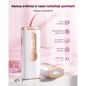 Mrs. Jones IPL-apparaat voor haarverwijdering 3-in-1 met ontharingslaser .