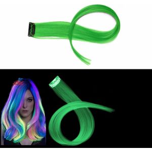 Hairextension Glow In The Dark - Clip In Haar - Haar Extension - Nephaar - Kunsthaar - Carnaval - Verkleden