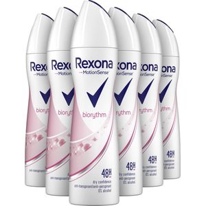 Rexona Women Ultra Dry Biorythm Deodorant - 6 x 150 ml - Voordeelverpakking